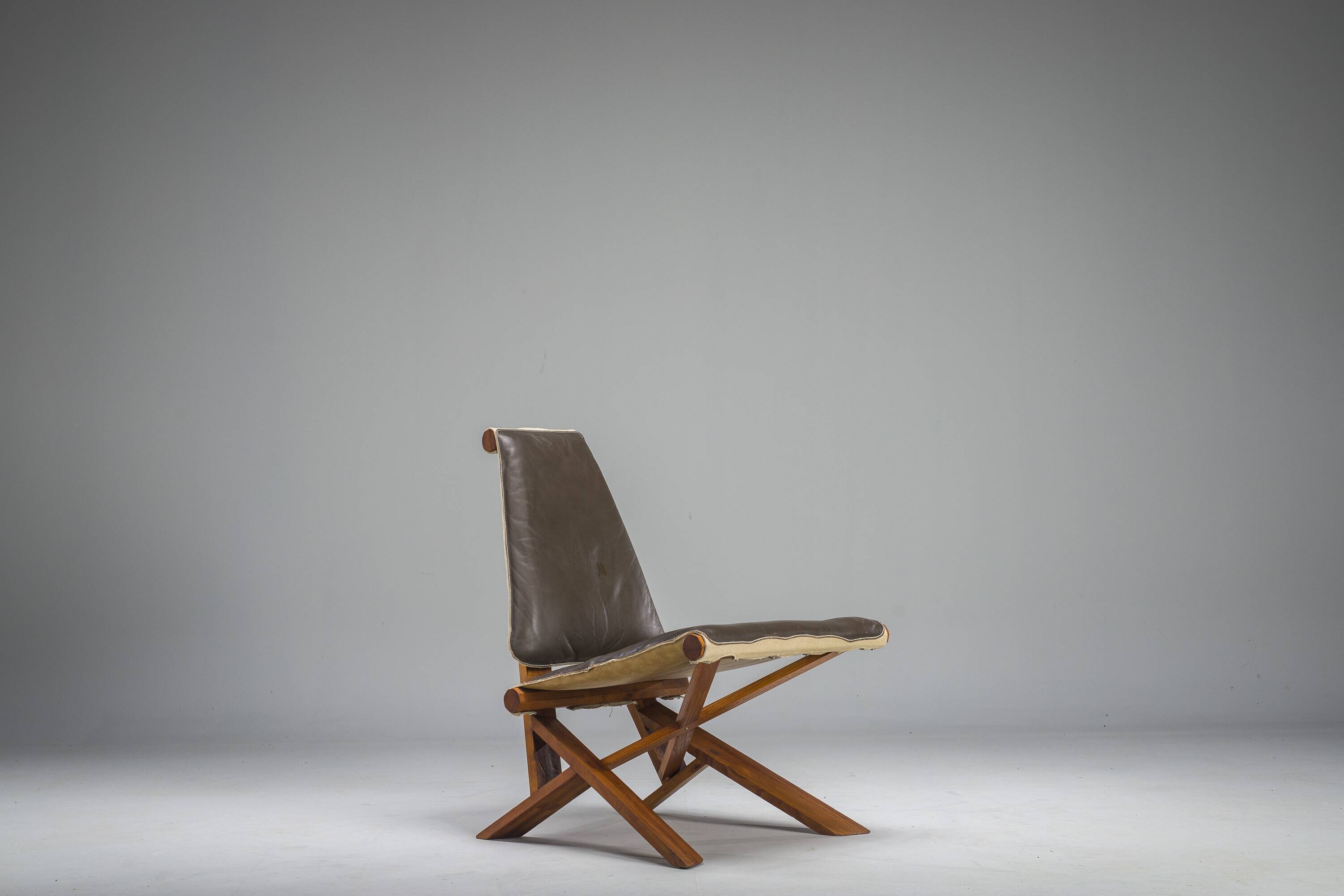 French S46 Dromadaire Chair by Pierre Chapo for Ebenisterie Seltz, 1970s