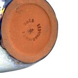 A. Cytère, modern iridescent gres vase, Rambervillers France 1950s