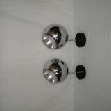 Pair of sconces Eye ball - STaff of the 70s