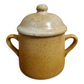 Sugar bowl in Marais stoneware with lid