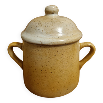 Sugar bowl in Marais stoneware with lid