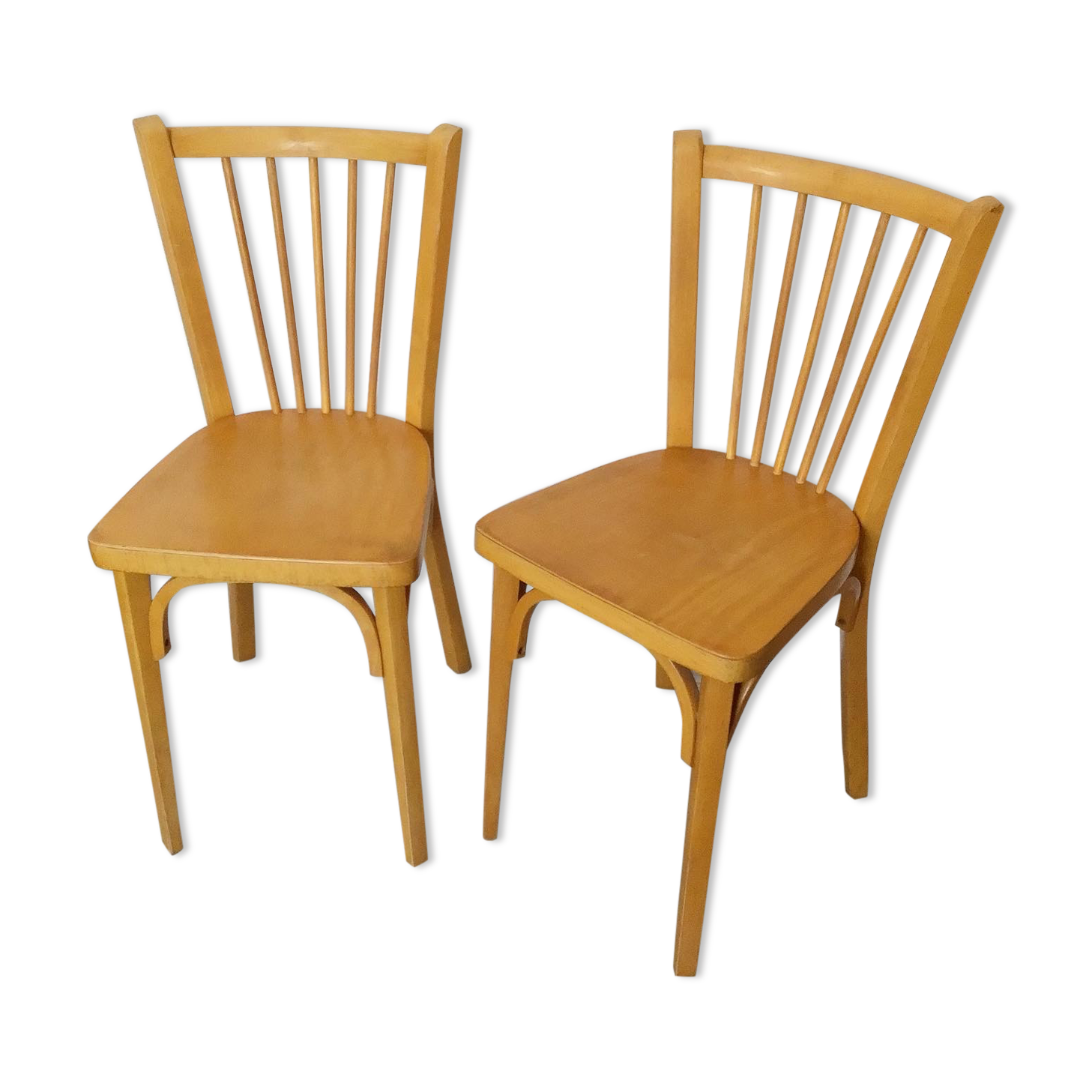 Pair of vintage Baumann bistro chairs