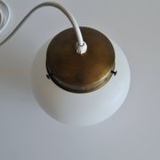 Scandinavian Art Deco Opaline Glass Pendant Lamp, 1930-40s