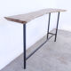 Solid wood console & steel