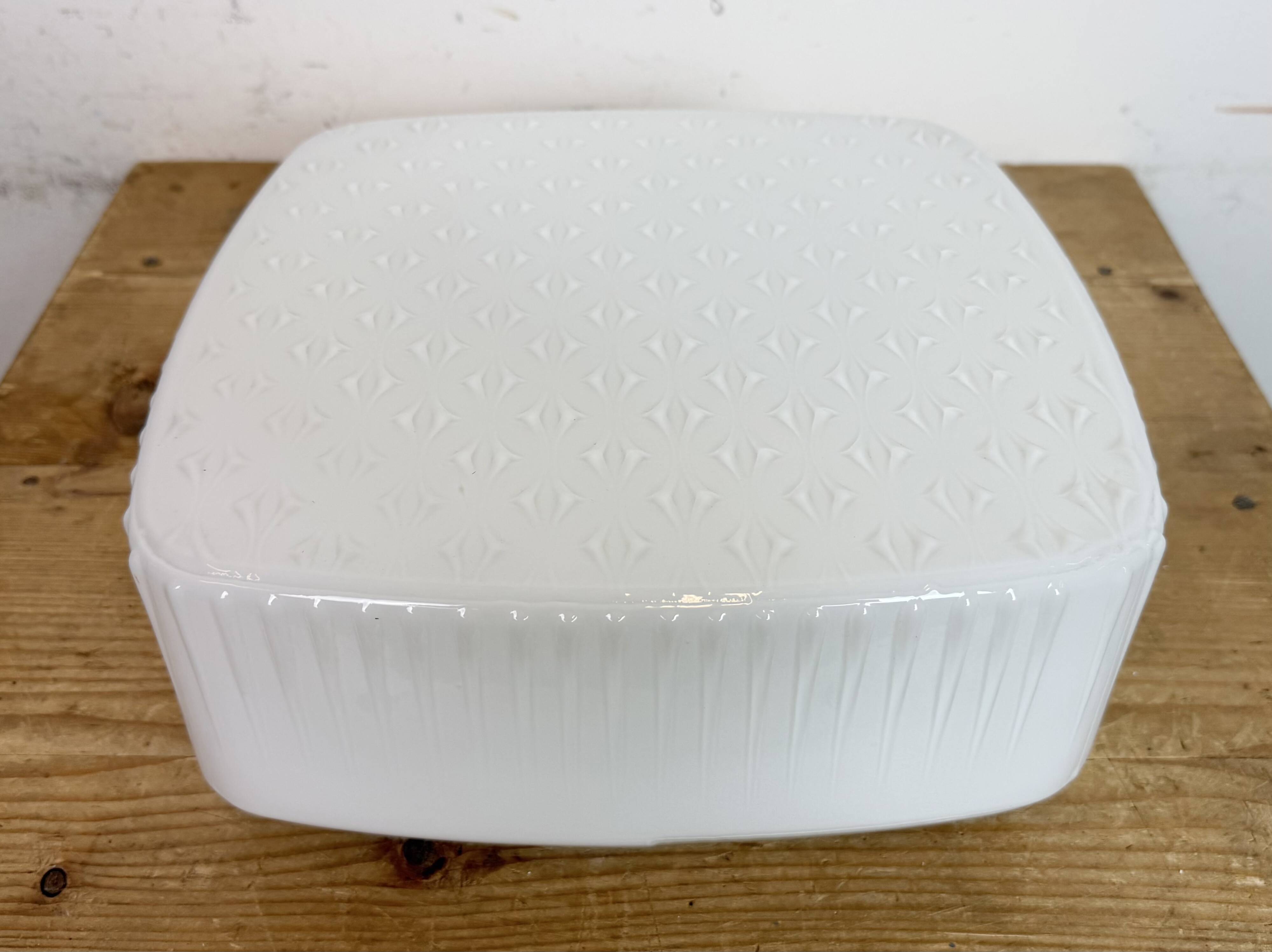 Vintage Wall Or Ceiling Light with Milk Glass, 1970s