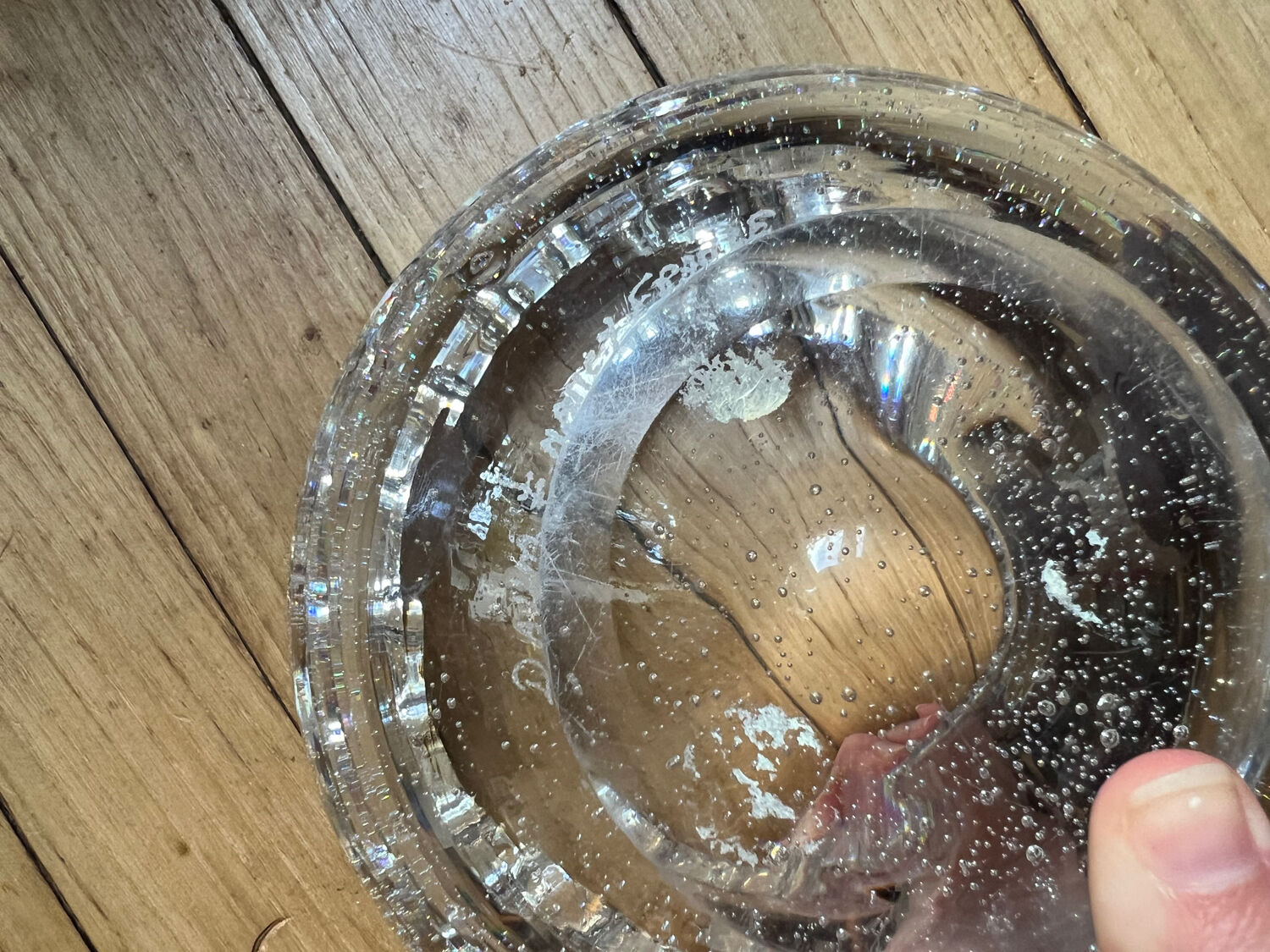 Crystal ashtray and pocket tray Daum Nancy France Art Deco