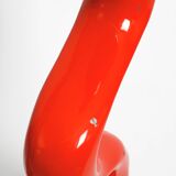 Two large limited abstract metal floor sculptures in red