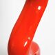 Two large limited abstract metal floor sculptures in red
