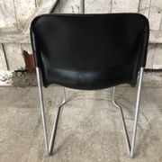 Old chair design drabert sm400k metal + plastic shell black vintage