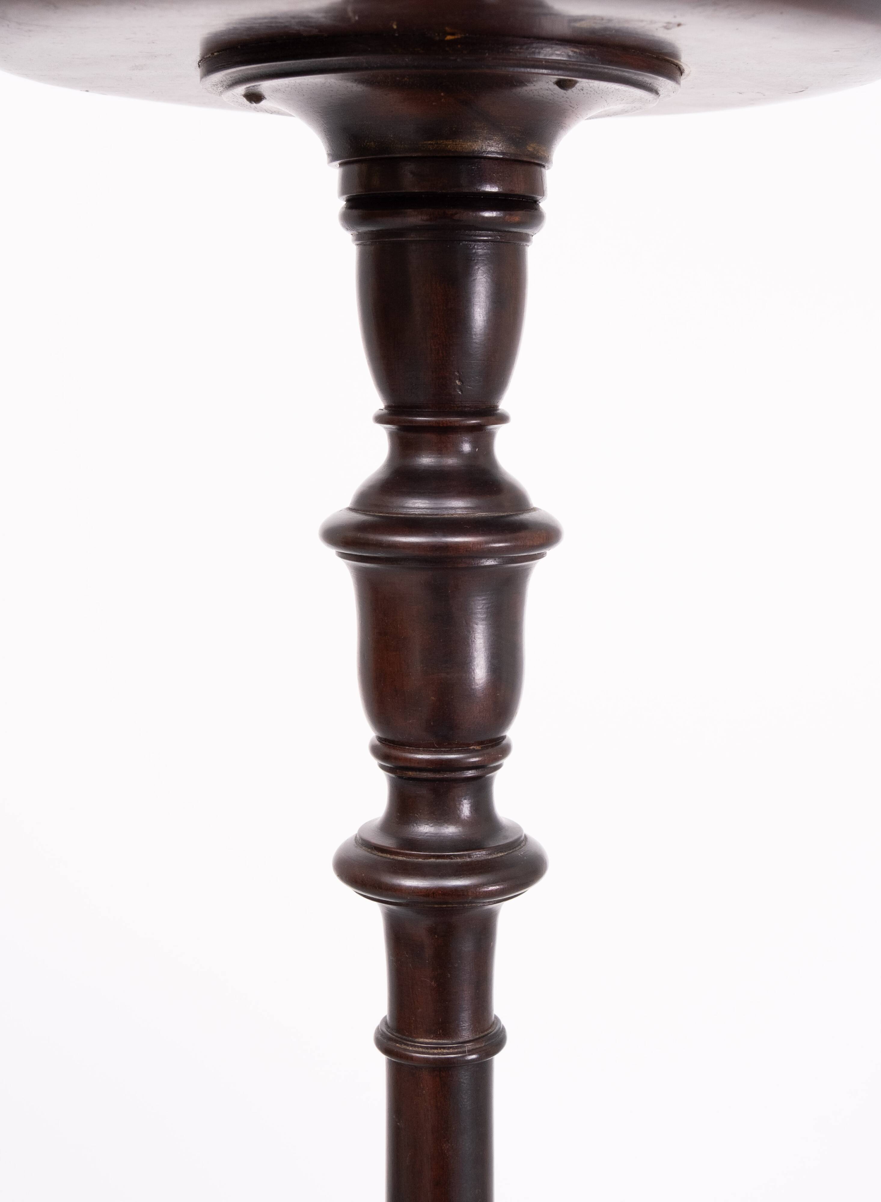 19th Century Mahogany tall Torchere Stand