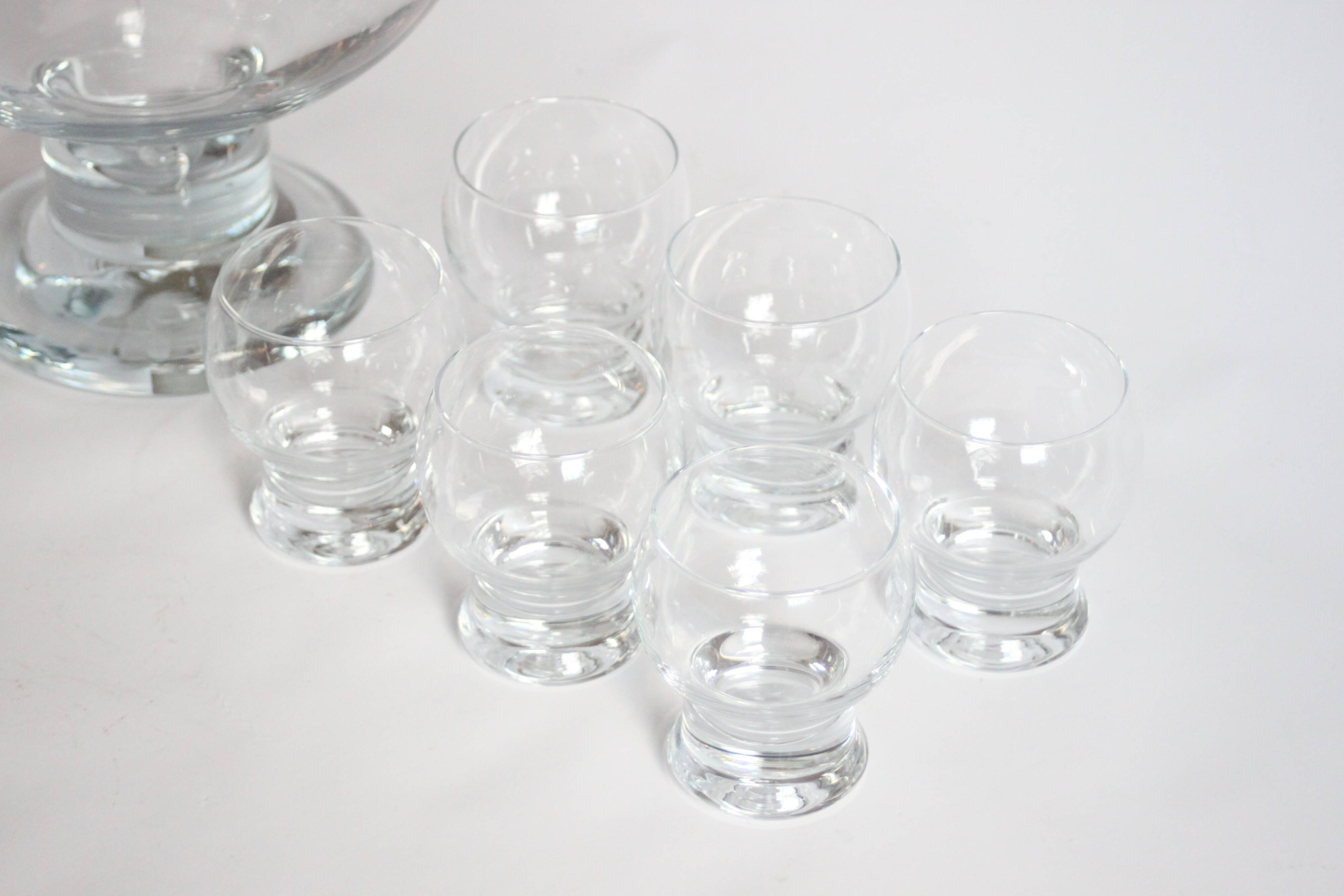 Glass Punch Bowl By Erkkitapio Siiroinen For Riihimaen Lasi, Finland 1970S