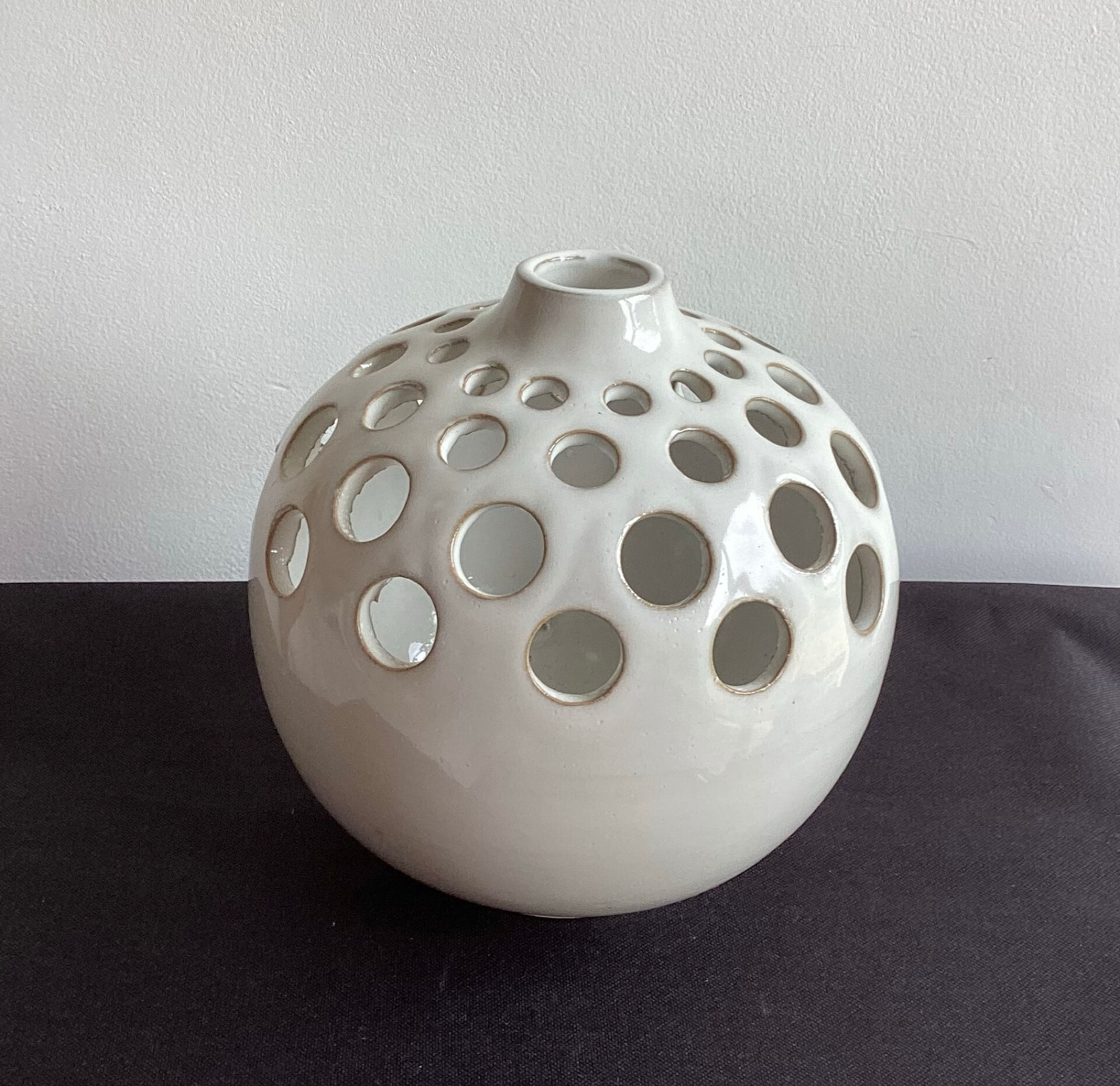 Large vase with flowers