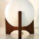 Raak Amsterdam Hokusai D-2022 table lamp in wenge & opal glass