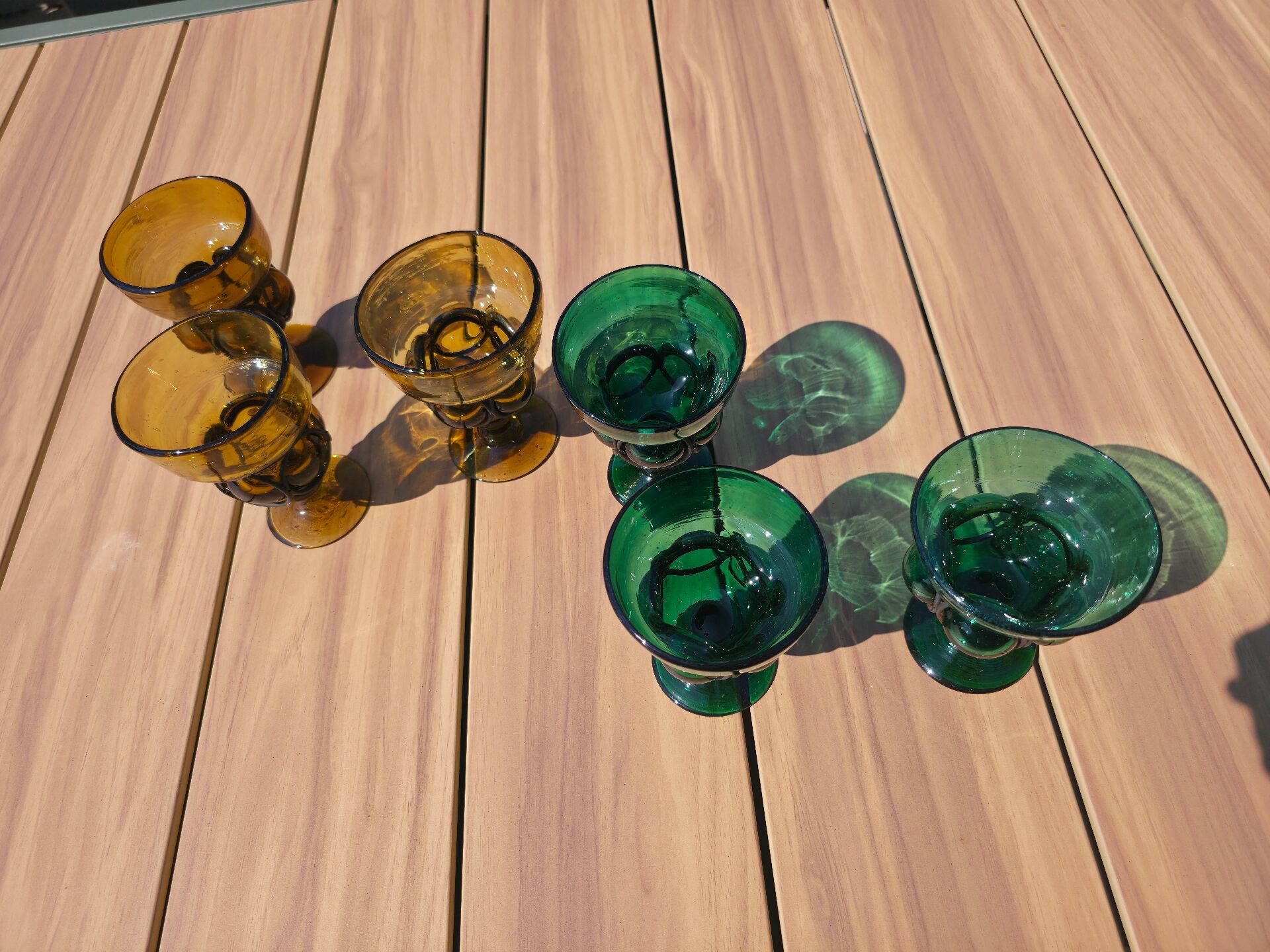Set of 6 Brutalist Chalices – Attributed to Felipe Derflingher – 1960