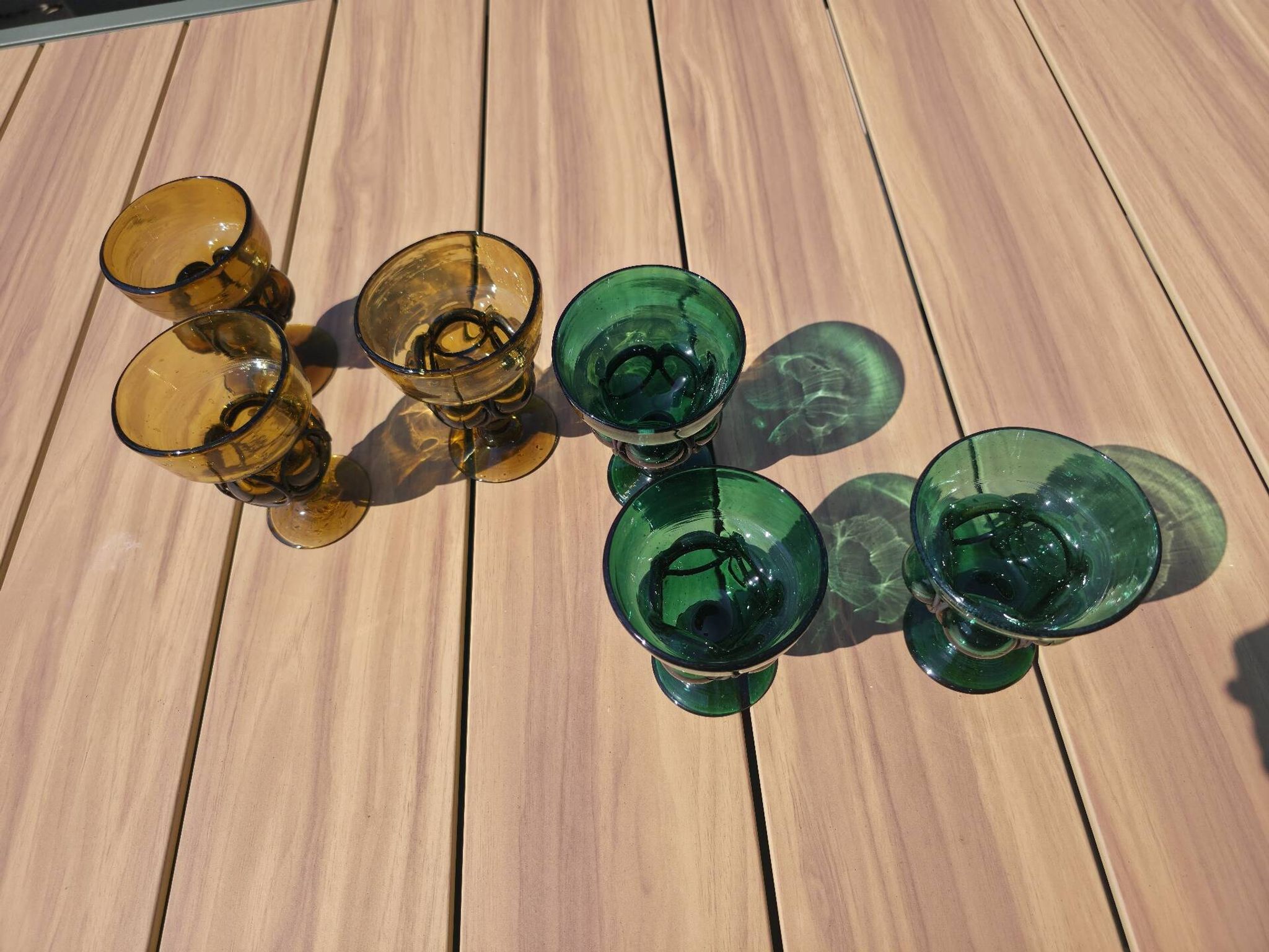 Set of 6 Brutalist Chalices – Attributed to Felipe Derflingher – 1960