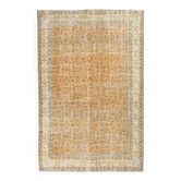 Tapis vintage classique orange et vert 6x10, 197x305 cm