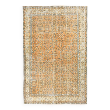 6x10 Vintage Orange & Green Classic Vintage Rug, 197x305Cm