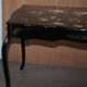 Bureau d'écriture vintage peint polychrome laqué noir avec oiseaux et fleurs
