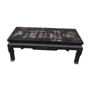 Table basse chinoise laque pierre