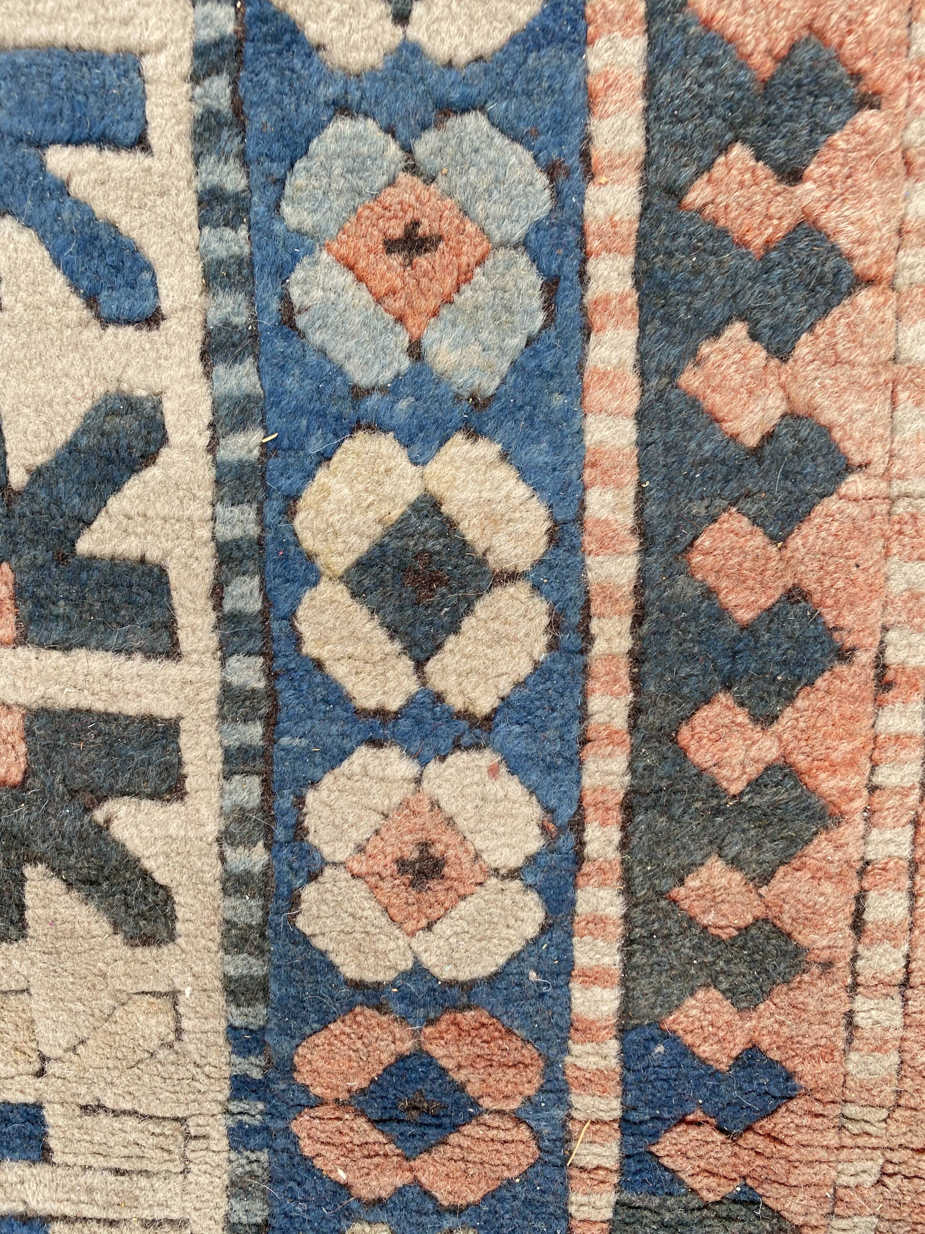 Vintage Turkish carpet Kars Anatolia handmade 224x324 cm