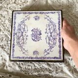 Old 19th century earthenware trivet