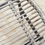 Mid century rattan stool by Alan Fuchs for Uluv 1960´s Czechoslovakia