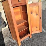 Old wooden bedside table