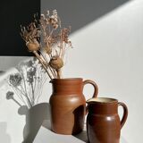 Handmade stoneware pitcher below H: 20cm