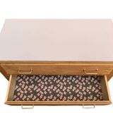 Commode vintage chêne brut massif 1950