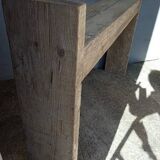 Brutalist console 148 cm old solid wood