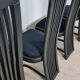 Set of four high "Slat back" chairs - Italian design 1980s