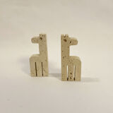 Travertine giraffes by Enzo Mari for Fratelli Mannelli, 70s