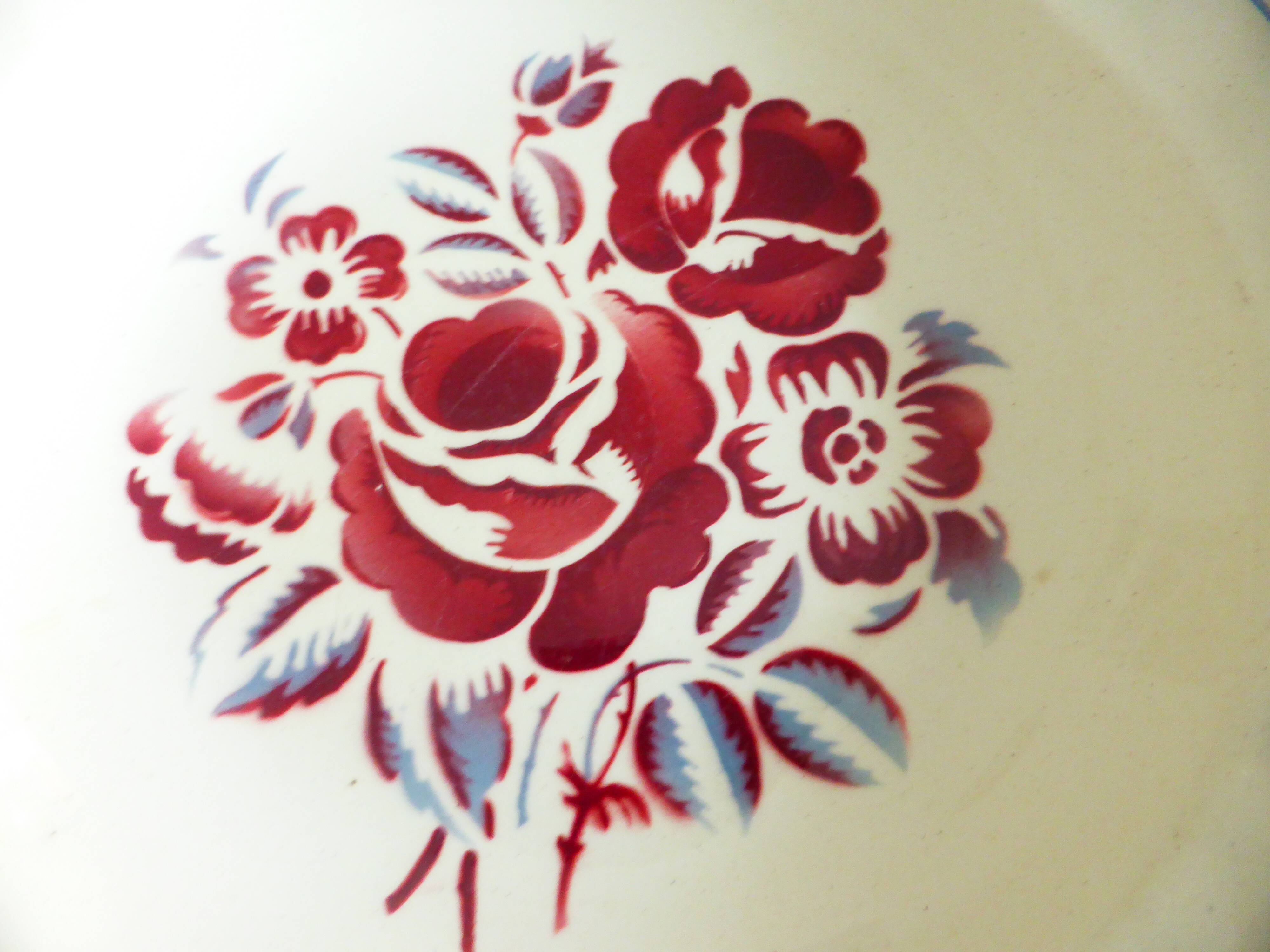 Hollow plate Sarreguemines model Rose