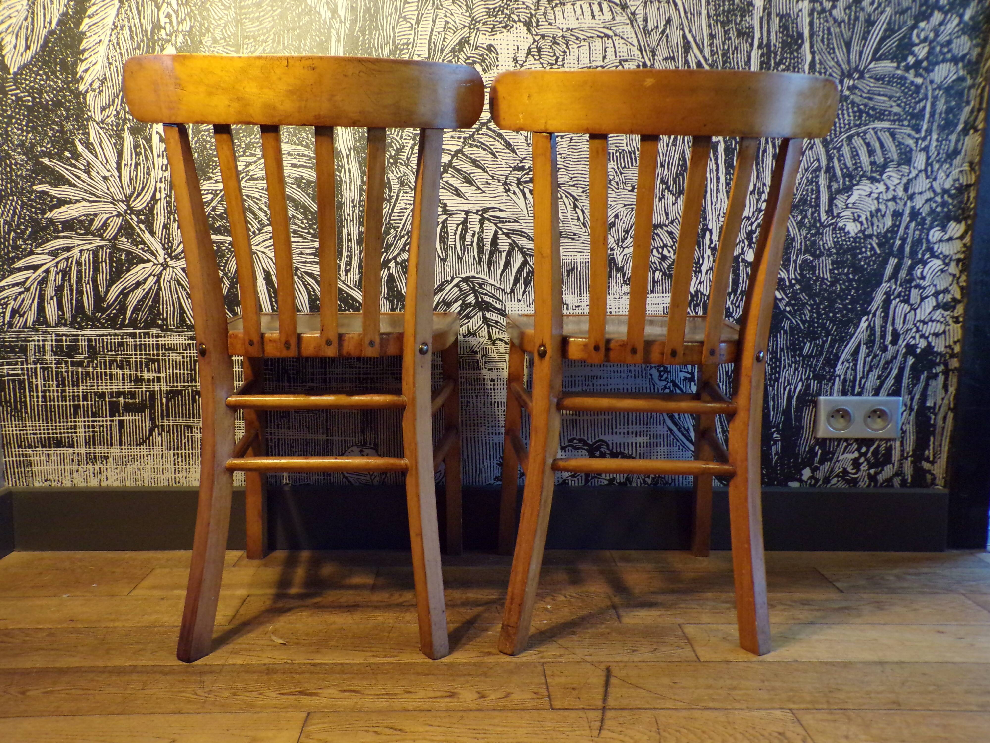 Pair of bistro chairs 1950