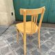 Set of 10 bistro chairs in light beech.