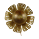 Brass plate flower sconce by Svend Aage Holm-Sörensen for Holm-Sörensen, Denmark.