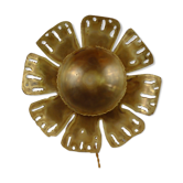 Applique fleur en laiton par Svend Aage Holm-Sörensen pour Holm-Sörensen Danemark
