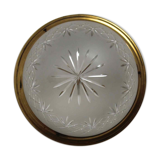 Plafonnier en cristal sablé ciselé style Napoléon III