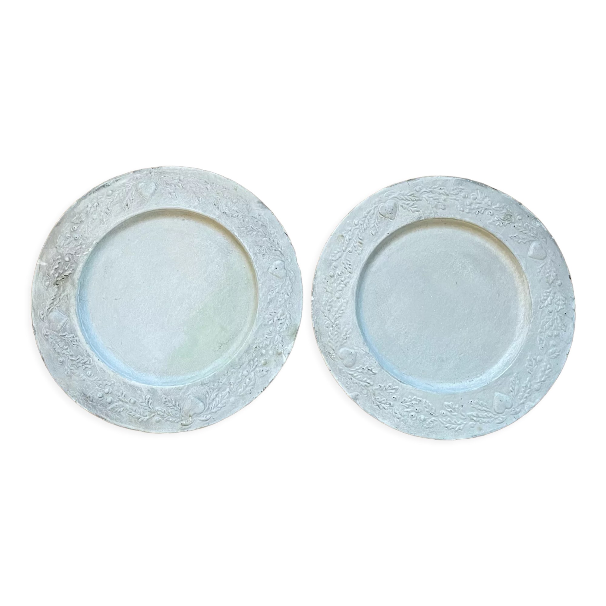 Pair of trays under plates Gray