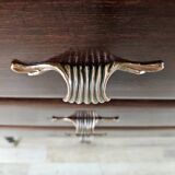 Art Decò chest of drawers in mahogany with burgundy glass