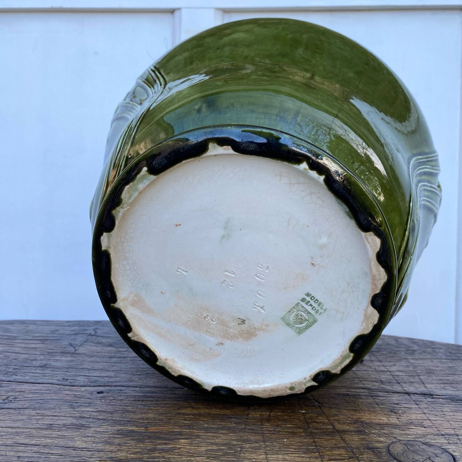 Art Nouveau earthenware cachepot