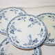 Lot 4 flat plates in Earthenware of St Amand and Hamage model Modern-Style, iron earth.