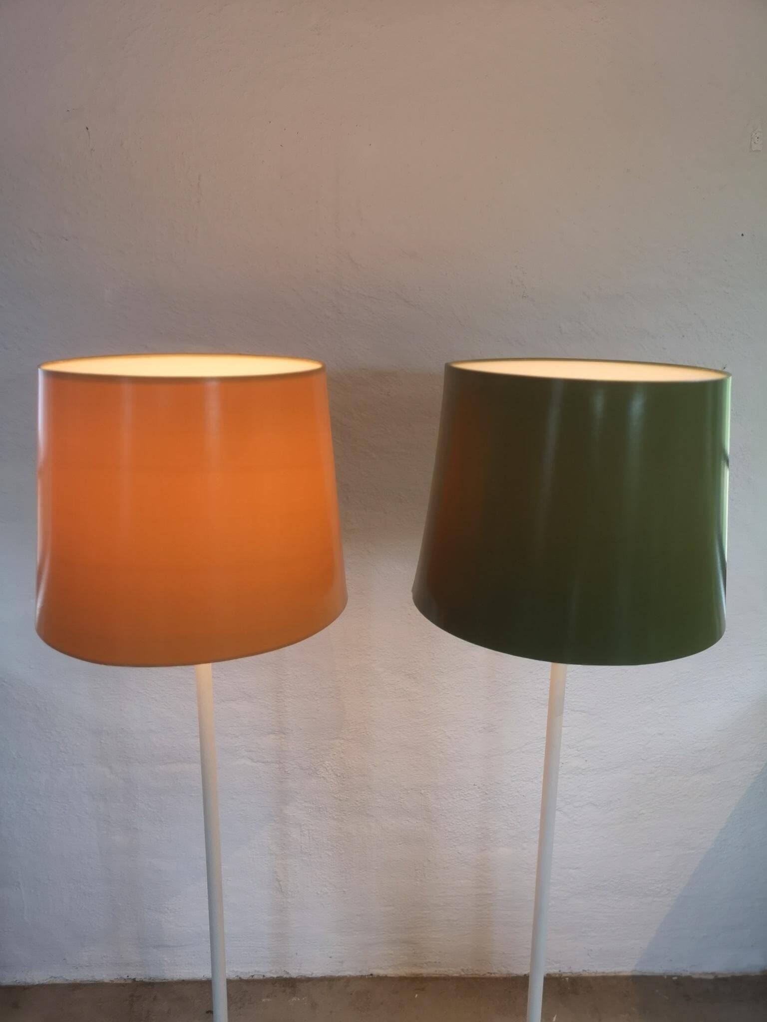 Scandinavian pair of Luxus floor lamps, Sweden, 1970s.