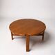 Round coffee table attributed to Niels Bach, 1970s.