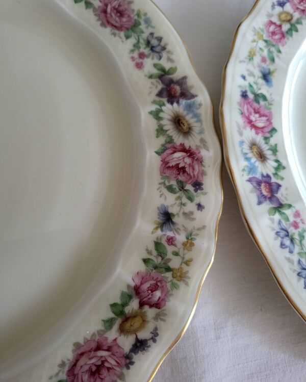 Limoges Bernardaud 5 Assiettes Plates en porcelaine