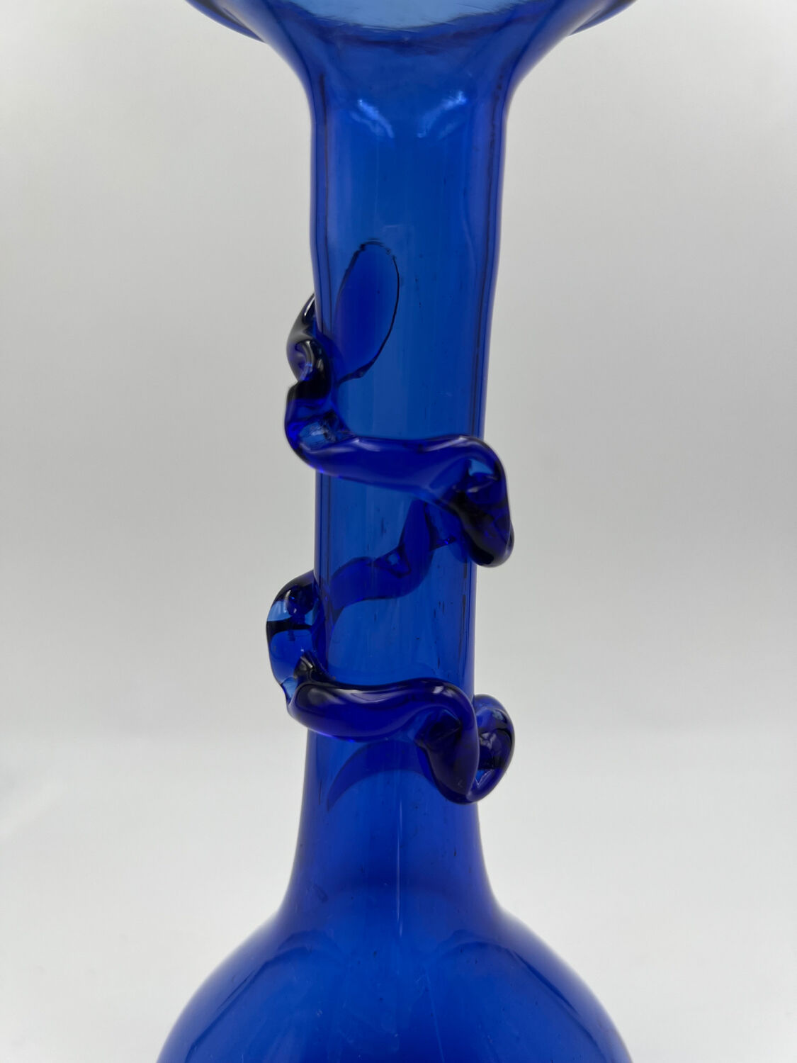 Blue glass vase