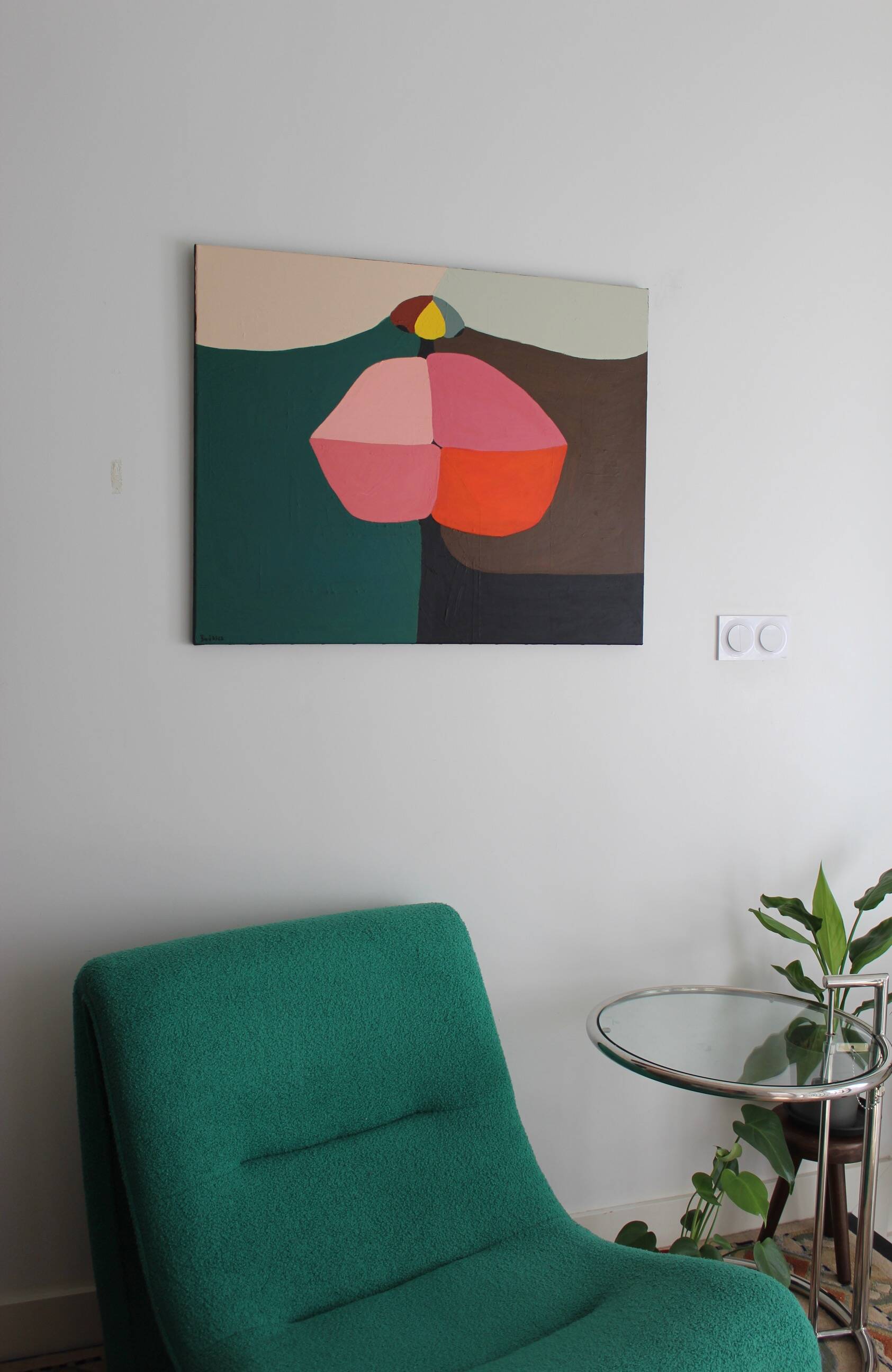 Original figurative canvas "lips" 80x65cm by Bodasca