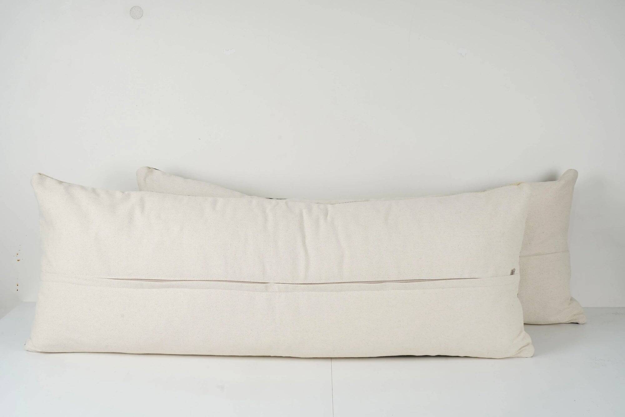 Set of 2 vintage kilim cushion covers 46x122 cm