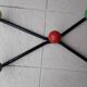 Metal and wood coat rack