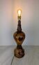 Vintage Marquetry Wooden Table Lamp (1970s) - 57 cm